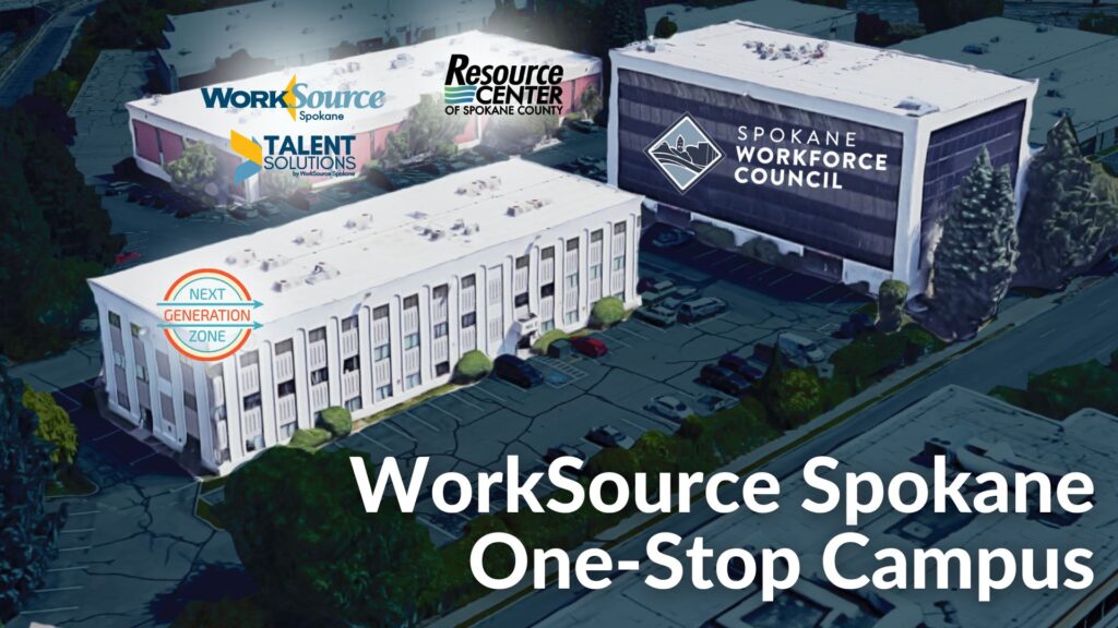 Aerial View of the WorkSource Spokane One-Stop Campus